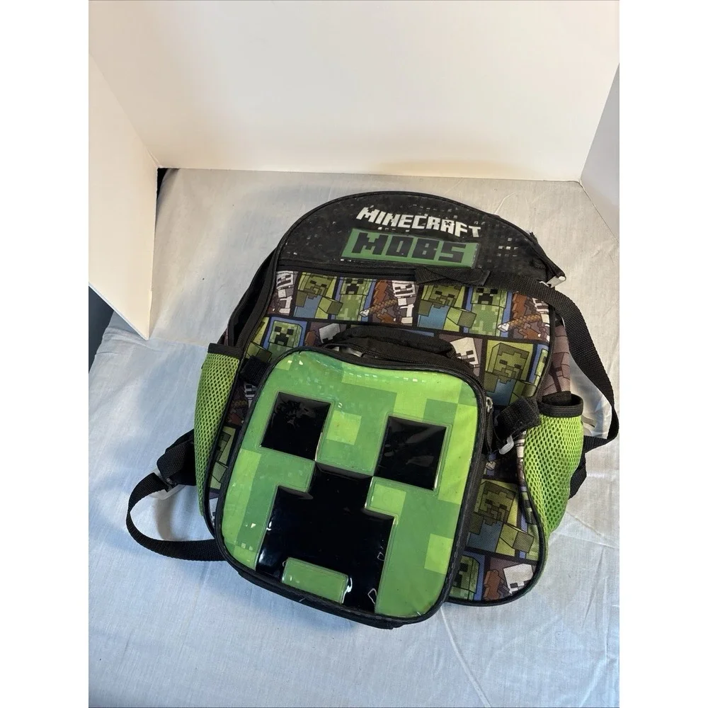 Minecraft Mods Backpack with Attached Thermal Lunch Bag